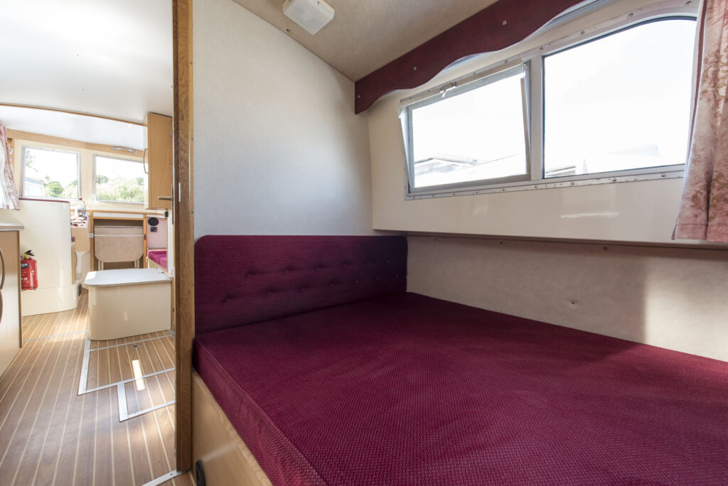 The fixed double berth in Capri's aft cabin