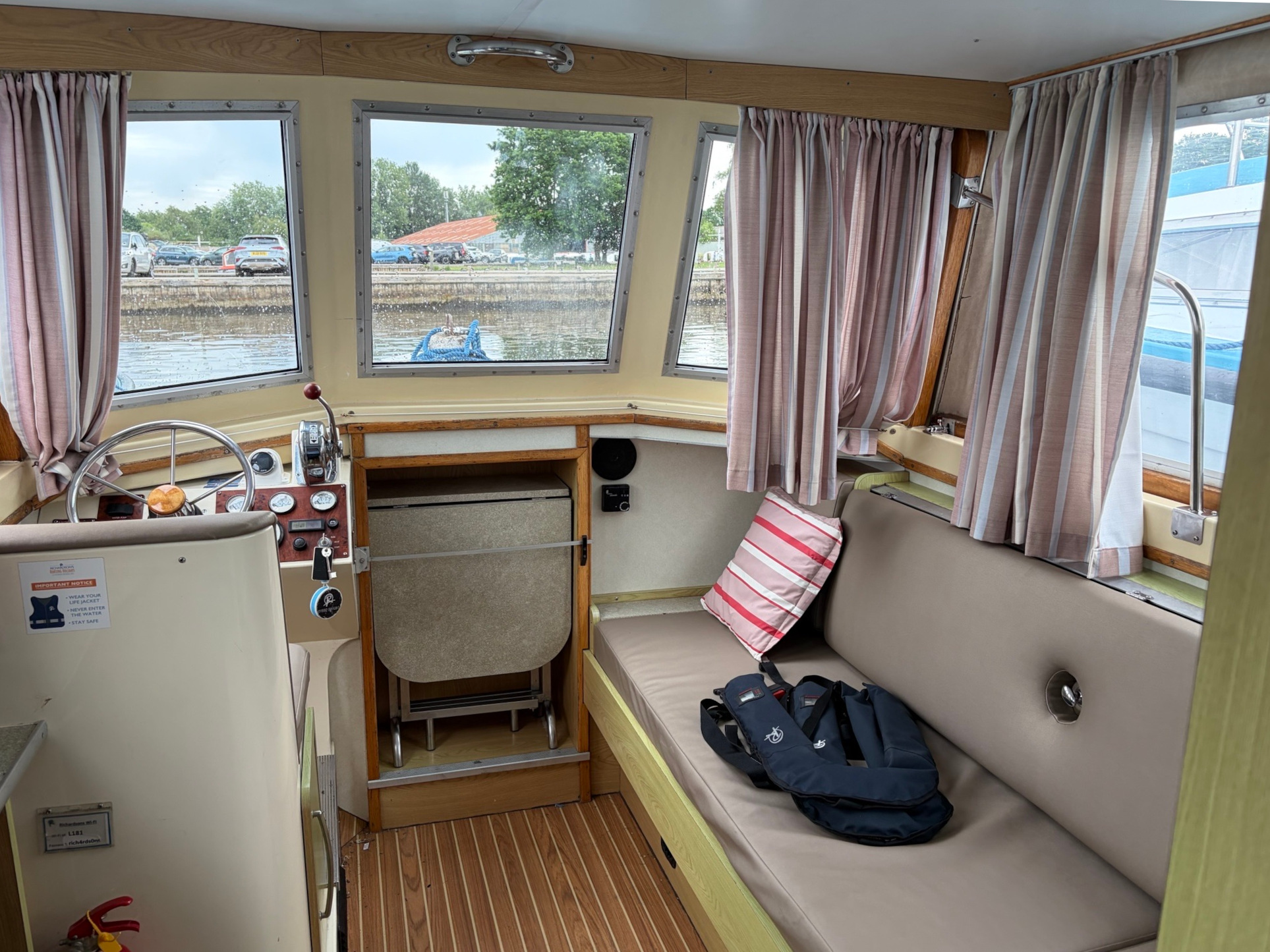The new unholstery now fitted to the saloon.